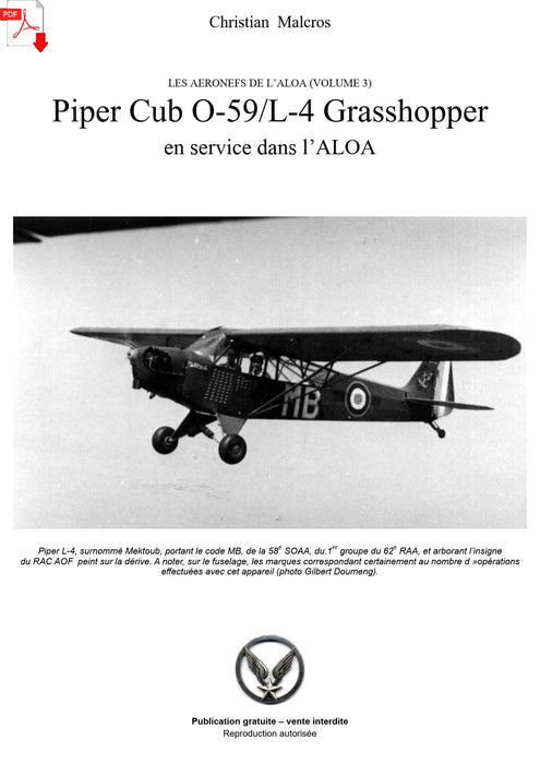 Malcros, Christian - Piper O-59/L-4 Grasshopper dans l'ALOA (ebook)