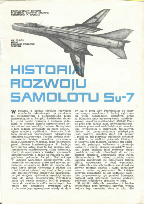 Samolot Mysliwsko-szturmowy Su-7 - Avión de combate Sukhoi SU-7 (1978) (ebook) es