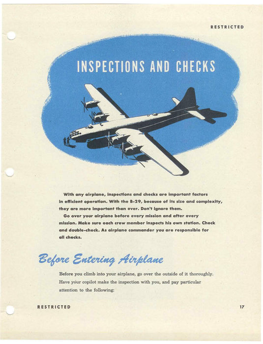 Boeing B-29 Commander Training Manual - Учебное пособие командира 1944 года