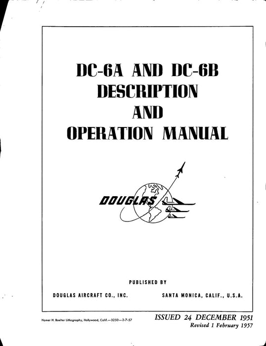 Douglas DC-6A и DC-6B Описание и руководство по эксплуатации