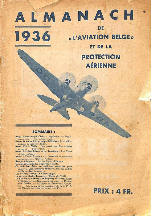 Almanach de l'aviation belge 1936 - Альманах бельгийской авиации и охраны воздушного пространства